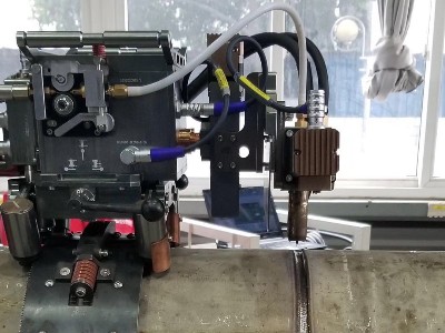 漂亮！熊谷管道全自動單炬焊機A-305與DPS-500P絕佳搭配！